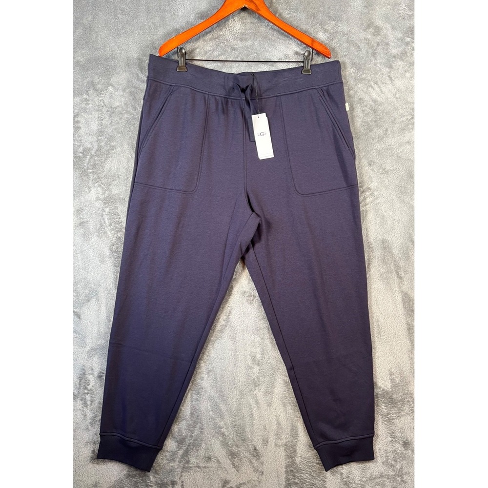 UGG Hank Jogger Pants Mens 2XL Navy Blue Fleece Lined Lounge Sleepwear